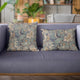 Plutus Blue Amazonian Damask Luxury Throw Pillow, 26"x26"