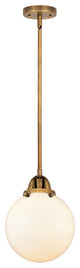 Beacon Mini Pendant, Brushed Brass, Matte White, Matte White