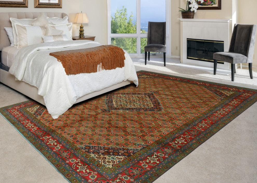 Fine Vintage Distressed Murray Rust/Red Rug, 6'3x9'5
