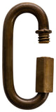 Quick Link Chain Connectors, 2 Pack, Antique Brass, 5 Gauge