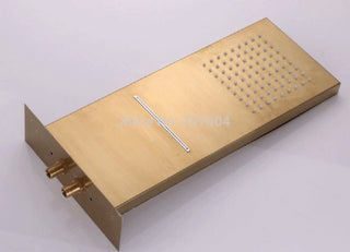 Gold Plated Bathroom Wall Mount Soild Brass Two ways Shower Head