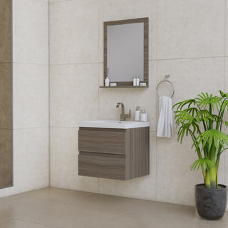 Paterno 24" Wall Mounted Bathroom Vanity With Sink, Gray
