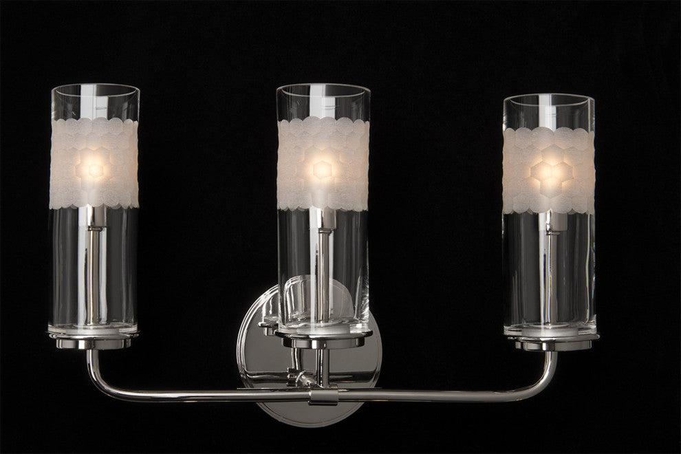Wen2rth 3-Light, Wall Sconce, Polished Nickel