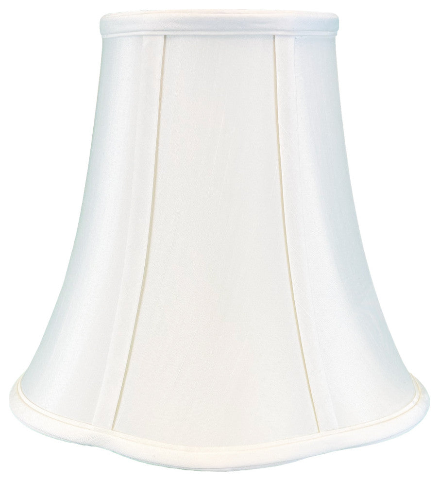 Royal Designs Bottom Scalloped Bell Lamp Shade, White, 8x16x13, Set of 2