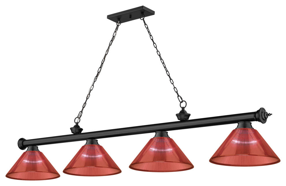 Zlite 2306-4MB-PRD 4-Light Billiard, Red