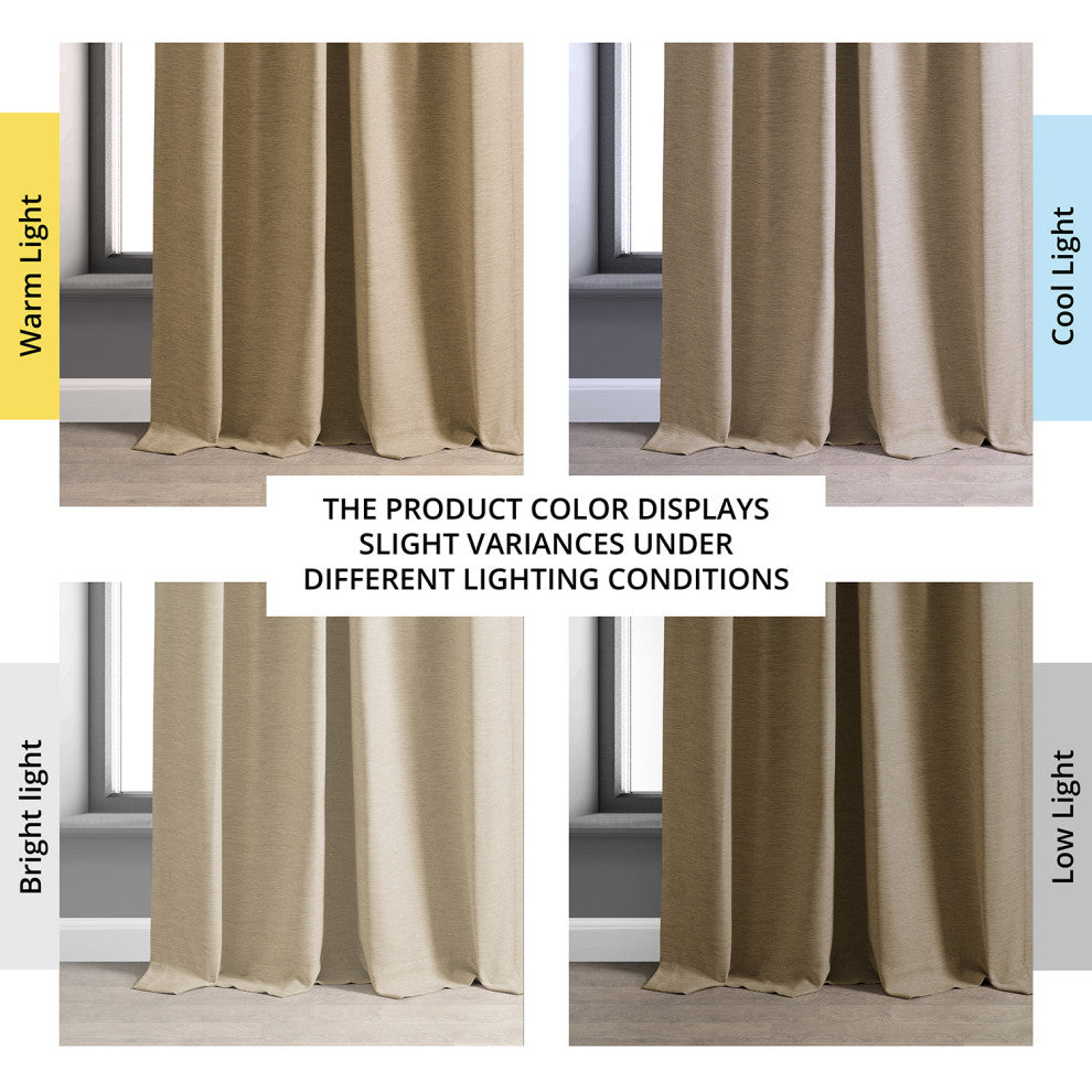 Candlelight Bellino Blackout Room Darkening Curtain Single Panel, 50"x84"