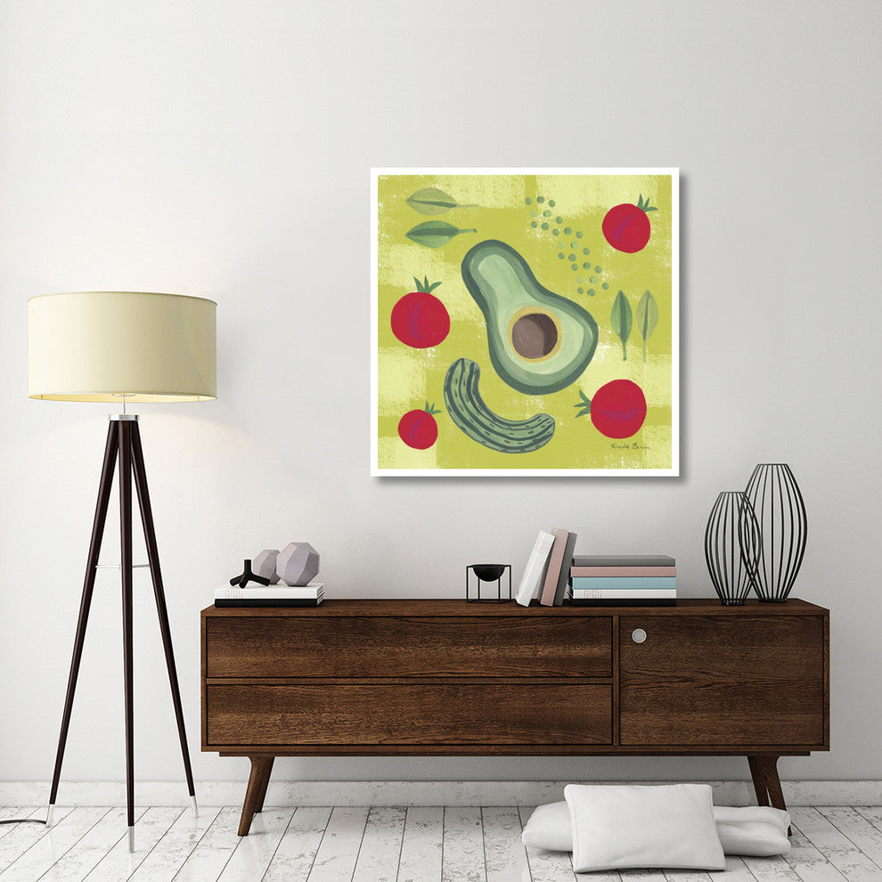 "Veggie Time II" Digital Paper Print by Farida Zaman, 42"x42"