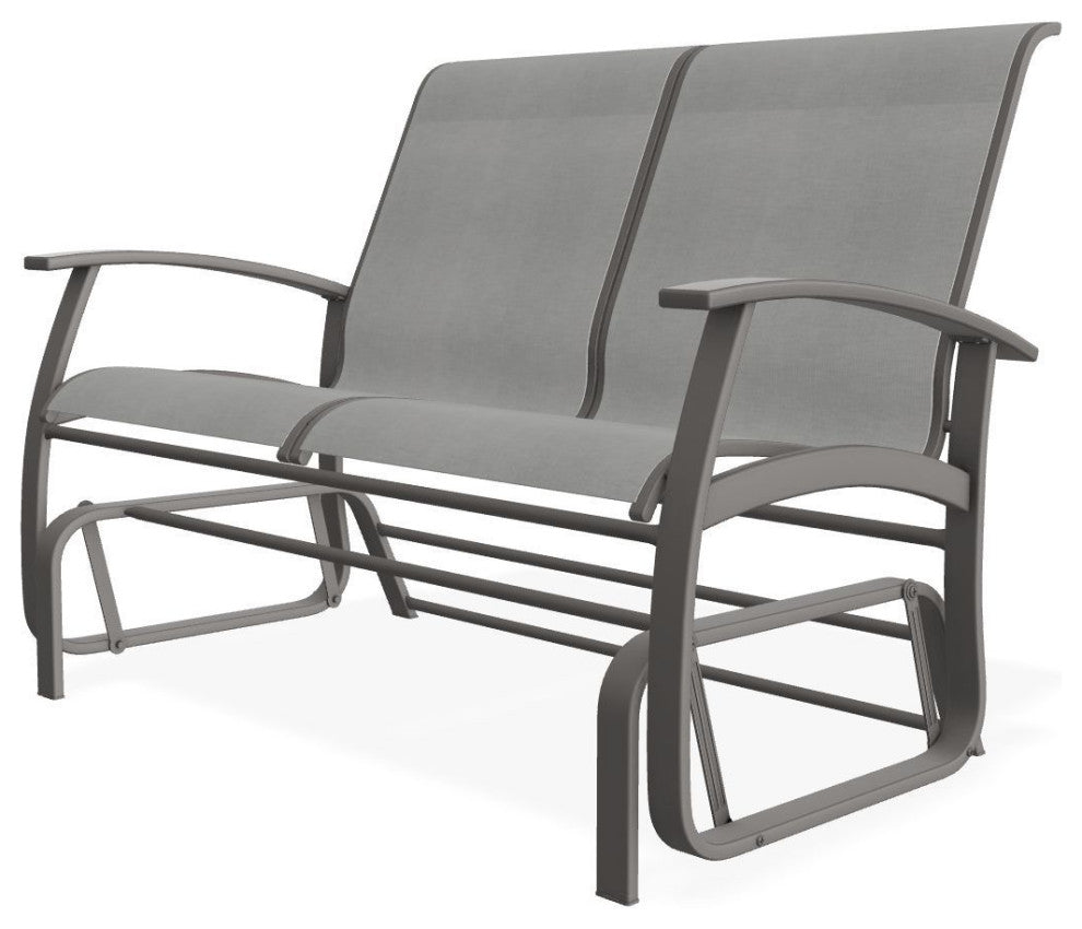 Belle Isle Sling 2-Seat Glider, Alloy/Warm Gray
