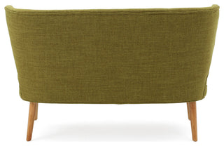 GDF Studio Dumont Mid Century Modern Fabric Loveseat Sofa Settee, Green