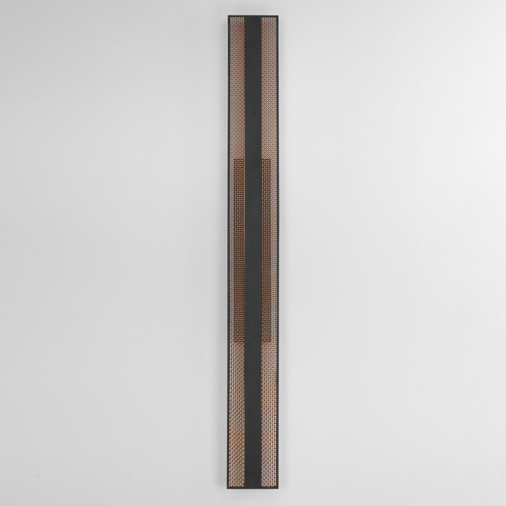 ET2 E30294 Interlace 2 Light 60" Tall LED Outdoor Wall Sconce - Black / Aged