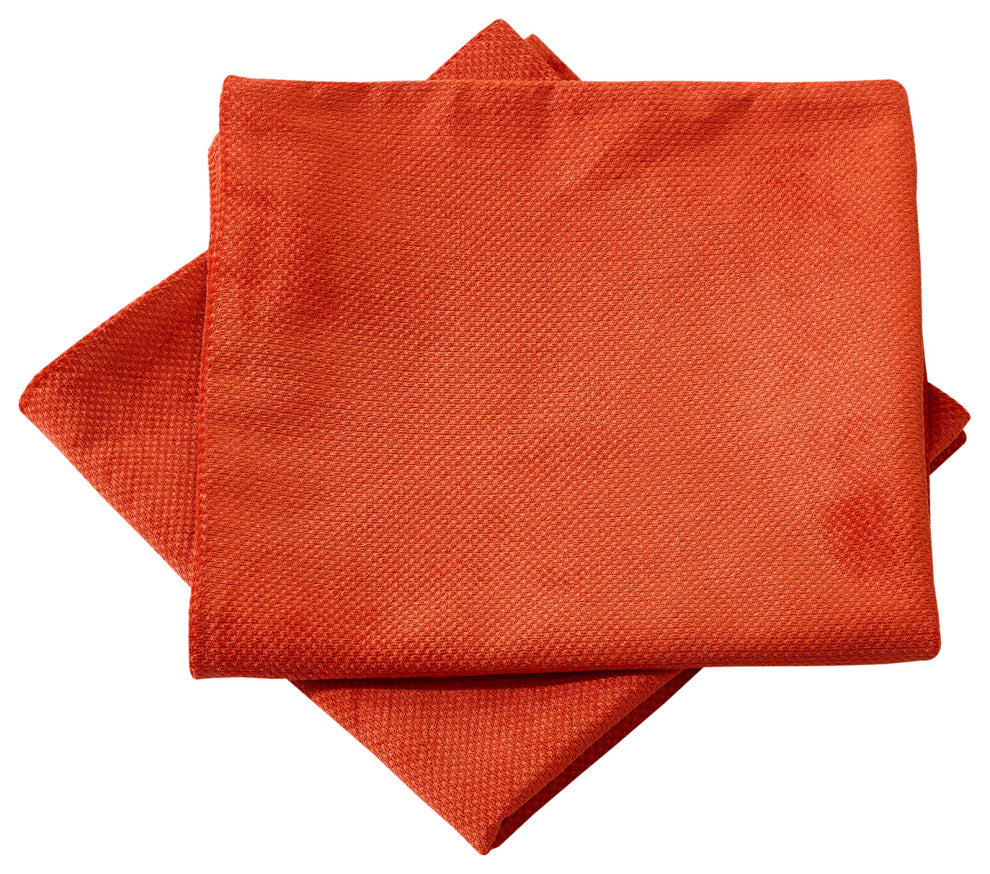 Milliken Plush Pillow Shell 2 Piece Set, Burnt Orange, 26" X 26"