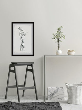 "Alluring Damsel" Framed Painting Print, 12"x18"