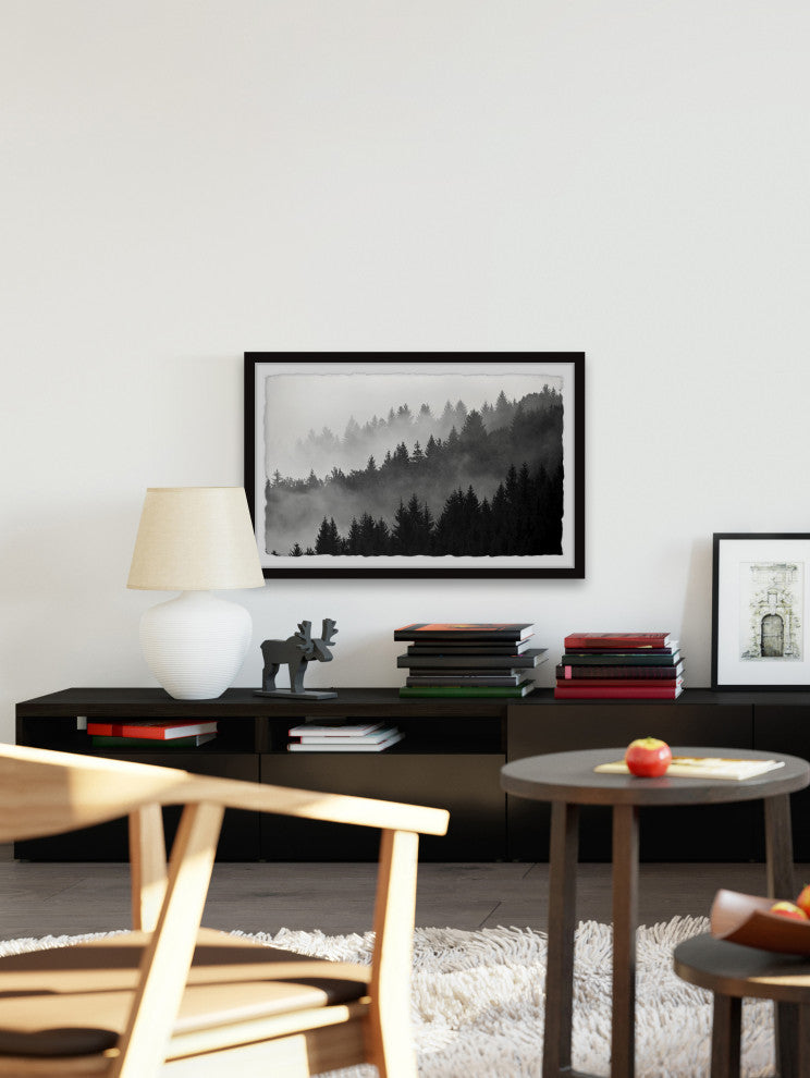 "Foggy Dawn" Framed Painting Print, 36x24