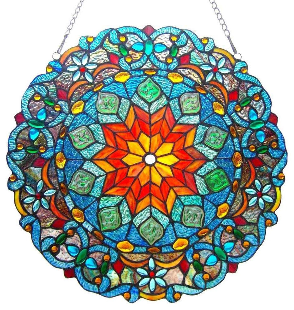 Blossom Tiffany-Glass Window Panel