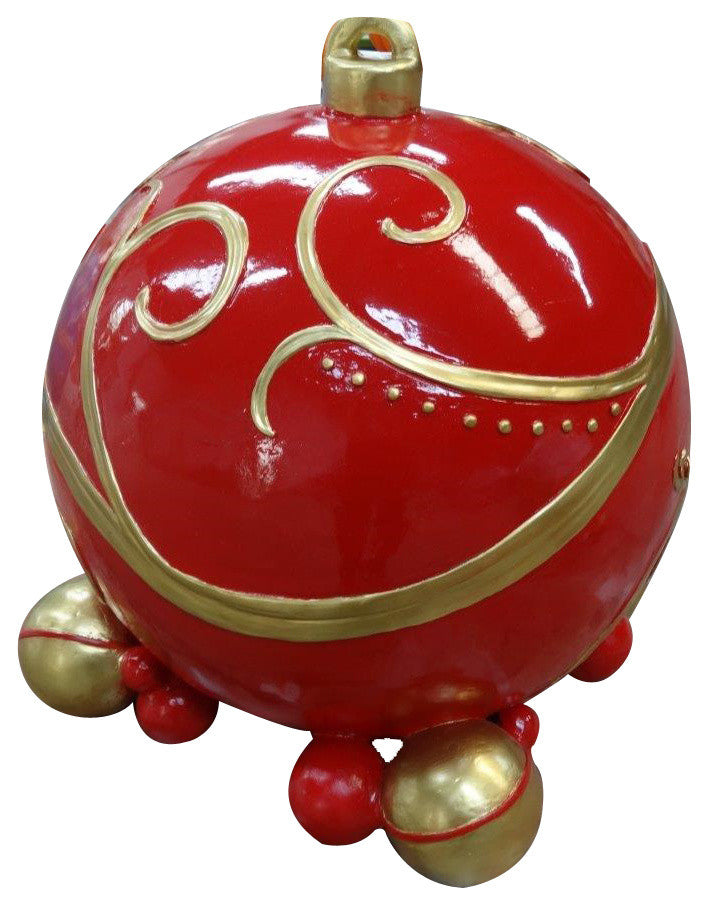 24"  Red And Gold  Single Ornament