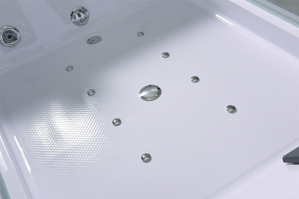 Freestanding Hot Tub 71"x47" Whirlpool Tub Double Pump, Positano