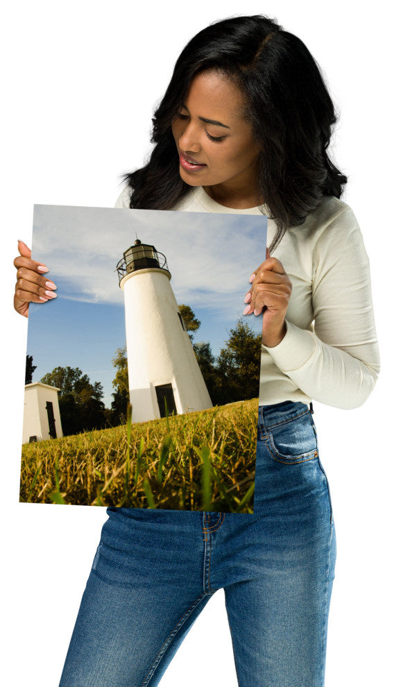 Turkey Point Lighthouse Landscape Photo Unframed Wall Art Print, 11" X 14"