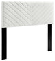 Alyson Angular Channel Tufted Performance Velvet Full / Queen Headboard - White