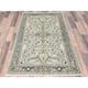 Beige Afghan Peshawar Heriz Wool Hand Knotted Oriental Rug, 2'10"x4'10"