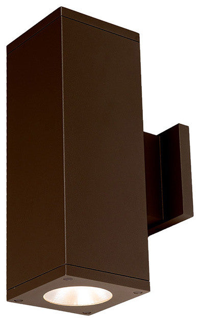 Cube Architectural 5" LED Wall-Light Straight 25 Deg Beam 3000K, Bronze