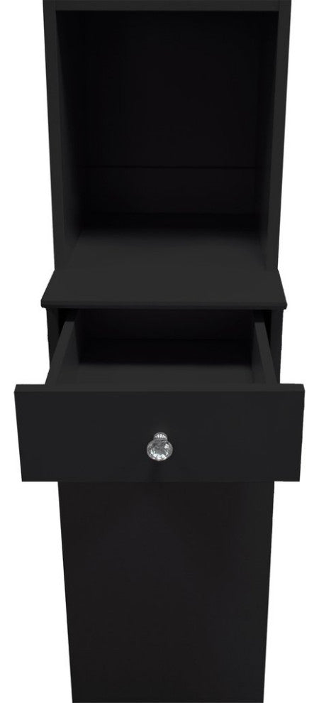 SlayStation Vanity Storage Cabinet,  Storage Cabinet, Black