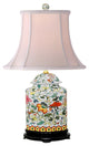 Oriental Chinese Porcelain Floral Scallop Ginger Jar Table Lamp 22"
