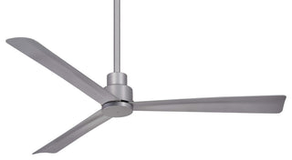 MinkaAire Silver Simple 52" 3-Blade Indoor / Outdoor Ceiling Fan w/ Remote