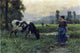 Julien Dupre The Milkmaid, 18"x27" Wall Decal
