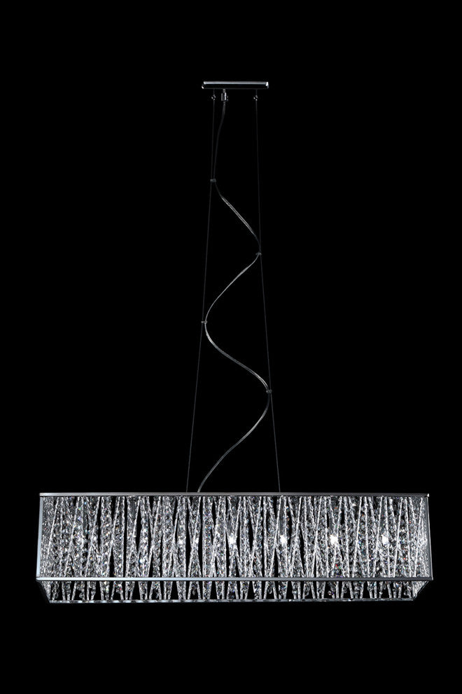 Terra 7 Light Pendant, Chrome With Chrome Aluminum Shade