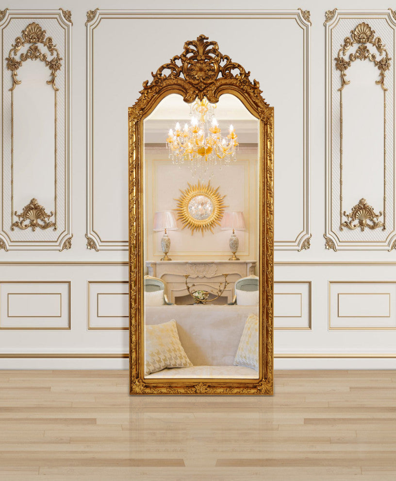 Infinity Gold-Framed Full-Length Arch Mirror
