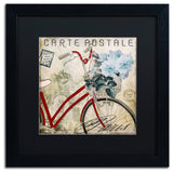 Color Bakery 'Postale Paris II' Art, Black Frame, Black Matte, 16"x16"
