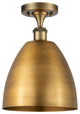 Ballston Dome Semi-Flush Mount, Brushed Brass, Brushed Brass