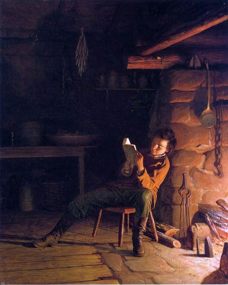 Eastman Johnson The Boyhood of Abraham Lincoln Wall Decal Print