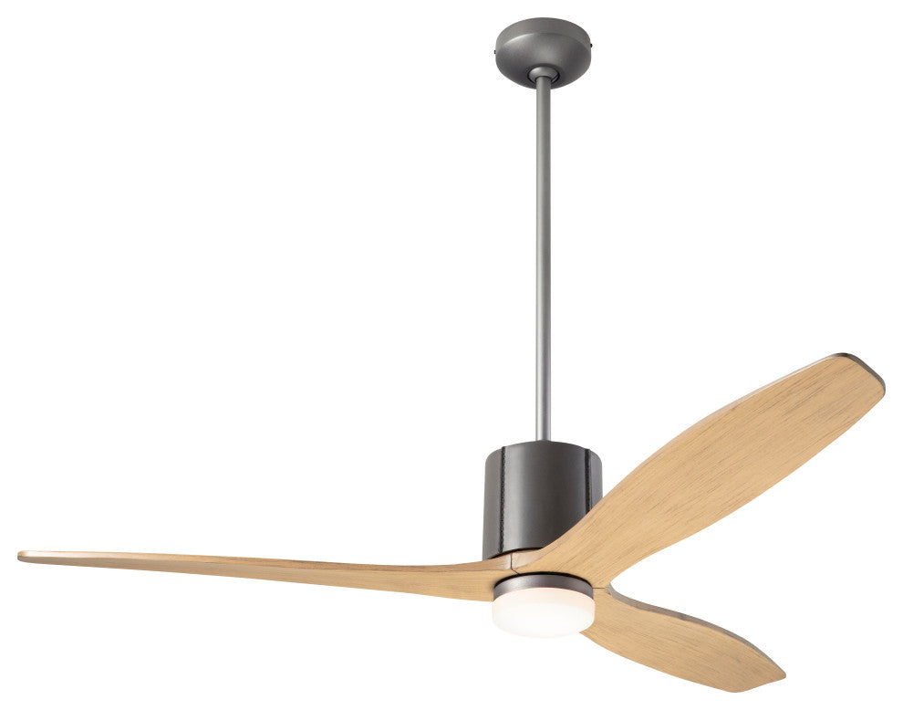LeatherLuxe Fan, Graphite/Gray, 54" Maple Blades With LED, Remote Control