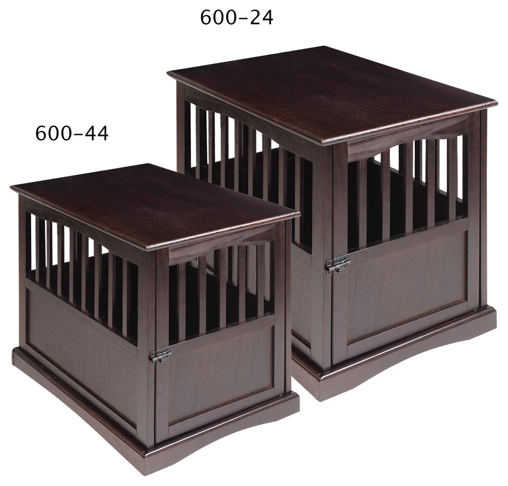 0Pet Crate End Table-Espresso