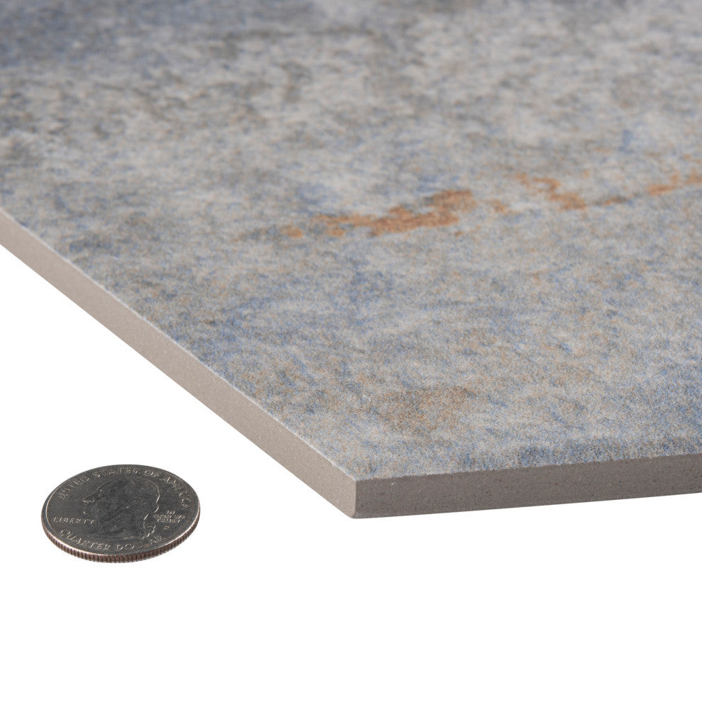 Pompeya Grand Hex Porcelain Floor and Wall Tile Sample, Beige