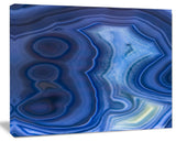 Blue Agate Stone Design, Abstract Canvas Wall Art Print, 40"x30"