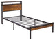 Gewnee Twin Size Metal Platform Bed Frame