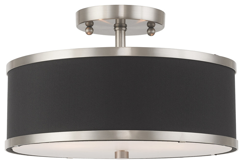 Livex Lighting Brushed Nickel 2-Light Ceiling Mount
