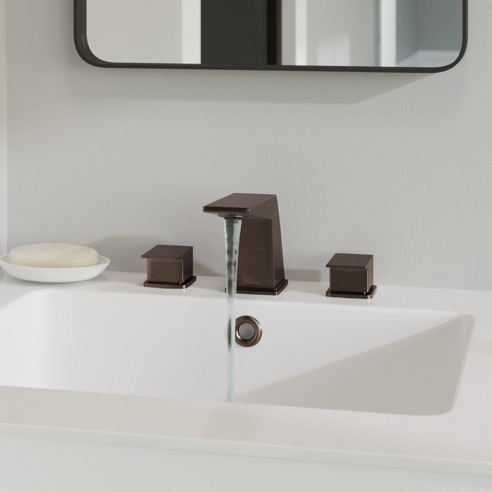 CarrÃ© 8" Widespread 2-Handle Bathroom Faucet, Oil Rubbed Bronze