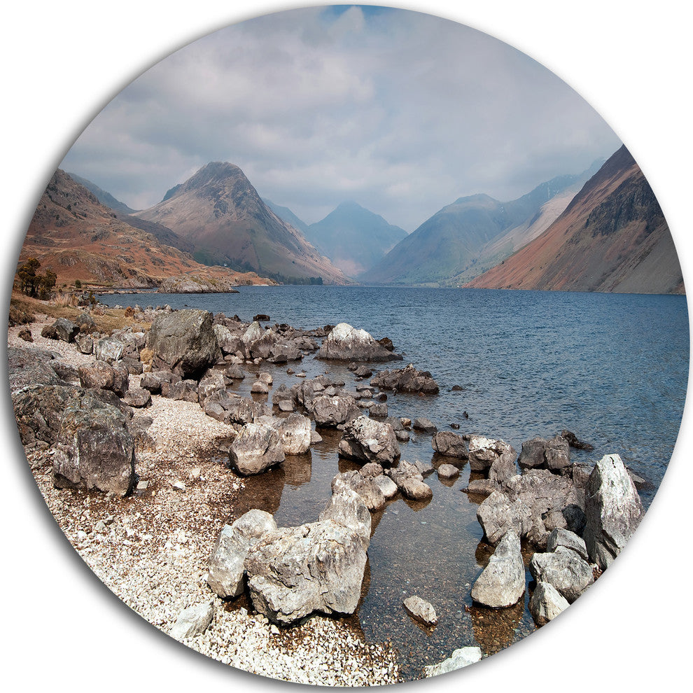 Rocky Wast Water In Lake District, Landscape Round Wall Art, 23"