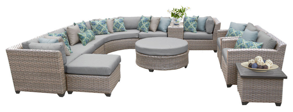 Florence 12 Piece Outdoor Wicker Patio Furniture Set 12a
