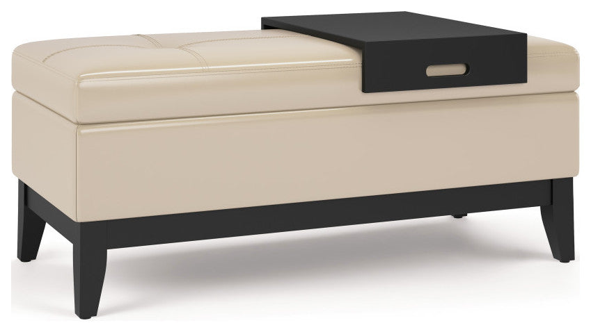 Oregon Storage Ottoman Bench with Tray