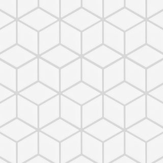 Metro Rhombus Mosaic Floor and Wall Tile, Matte White