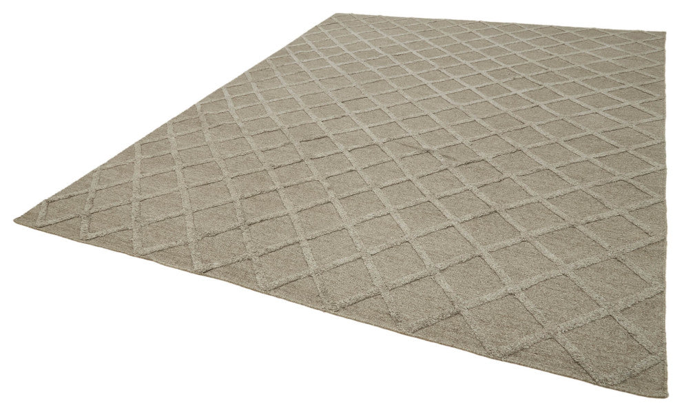 Rug N Carpet - Handwoven Modern Design 9' 0'' x 12' 0'' Wool Flatweave Kilim Rug