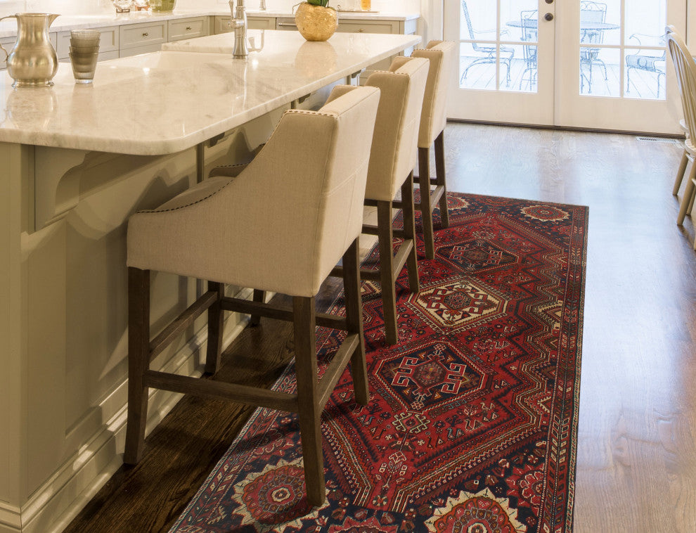 Fine Vintage Distressed Fayola Red Rug