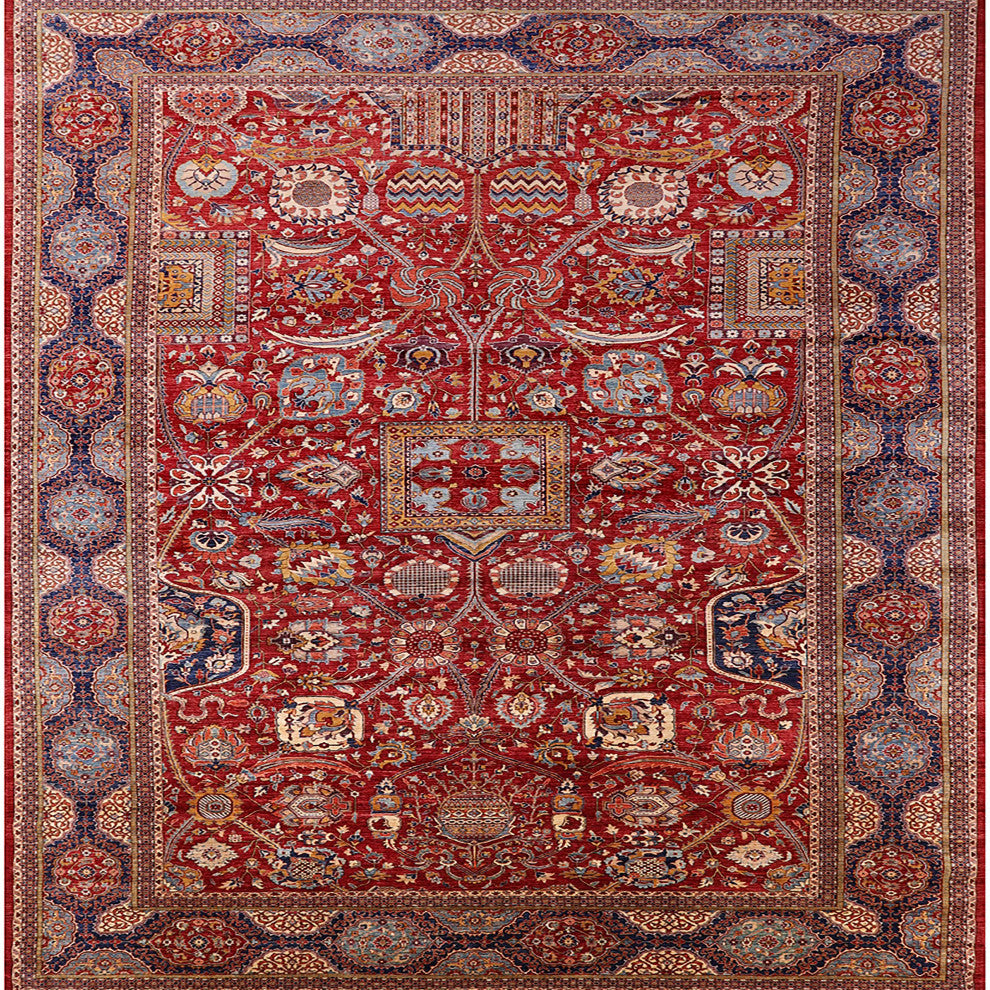 Ahgly Company Indoor Square Mid-Century Modern Area Rugs, 7' Square