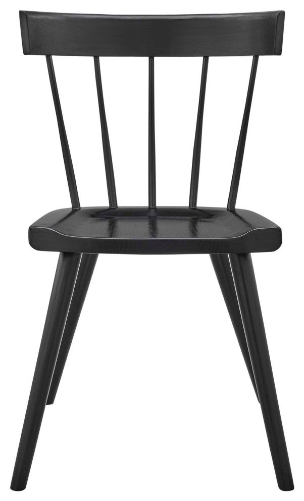 Sutter Wood Dining Side Chair, Black