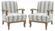 Peppone Armchair Set of 2, Blue