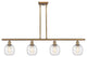 Innovations 516-4I-BB-G1013-LED 4-Light Island Light, Brushed Brass